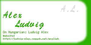 alex ludvig business card